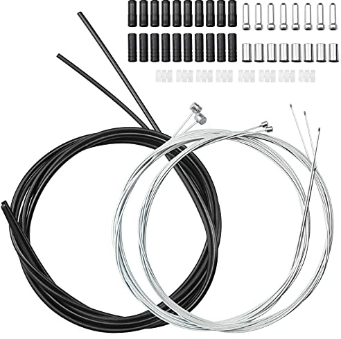 Suaywo - Juego de 2 carcasas de cable de freno de bicicleta universal cable de freno de bicicleta de montaña y punta de cable para bicicleta de carretera y bicicleta de montaña