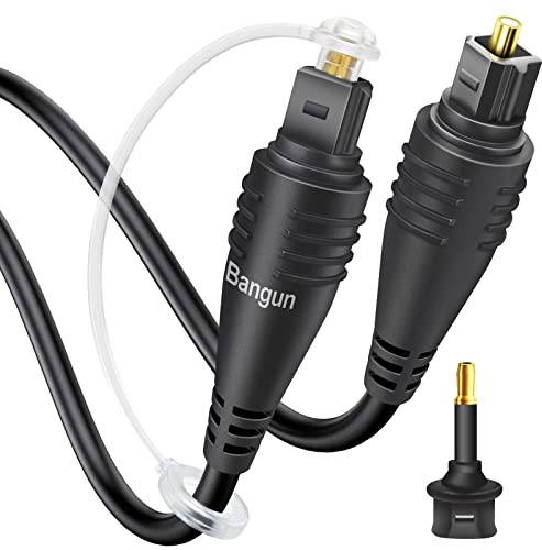 Bangun 0.2m (7 inch) Short Optical Audio Cable, Slim Optical Cable, Digital Audio Toslink Cable, Fiber Optic Audio Cable for Sound Bar, TV