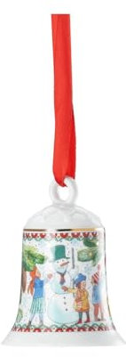 Hutschenreuther Weihnachten Sammelkollektion 2025 Porzellanglocke Weihnachtsspiele Weihnachtsglocke, 7 cm