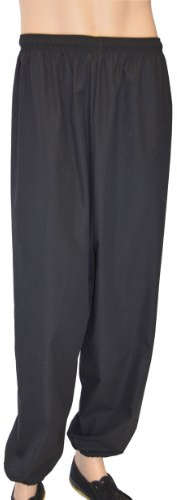 Jonie Uniforms 3~4 Oz Very Light Weigh Kung Fu Pants in Poly/Cotton-Adult Large (Outseam:44 Waist: 44~25)