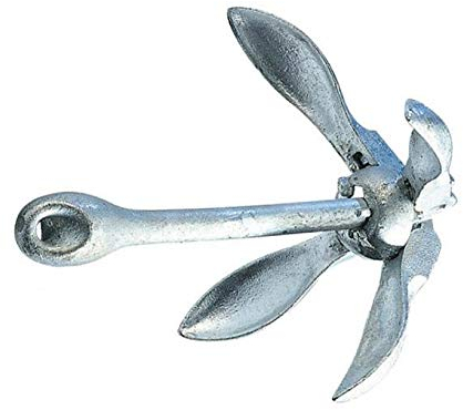 Berger Anker Schirmanker klappbar Bootszubehör Silber feuerverzinkt