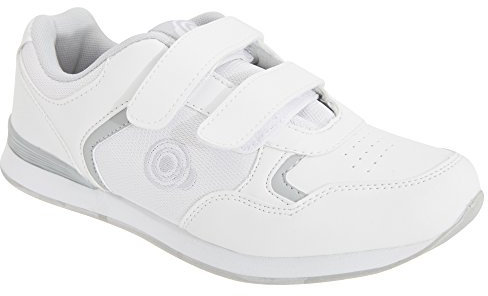 Dek Womens/Ladies Lady Skipper Touch Fastening Trainer-Style Bowling Shoes (6 UK) (White/Grey)