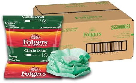 Folgers Classic Decaf Medium Roast Ground Coffee, 40 - .9 Ounce Filter Packs