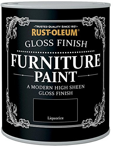 Rust-Oleum Gloss Finish Furniture Paint Liquorice 125ml