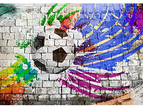 Runa Art Papel tapiz fotográfico muro de piedra de fútbol Moderna Lana Sala Cuarto Salón - Made in Germany - Vistoso 9021010b