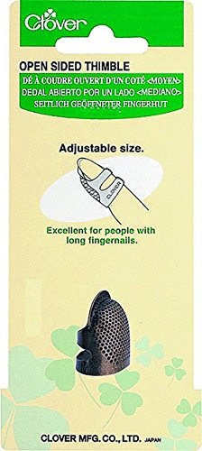 Clover Open Sided Thimble: Small, Brass, 1, Gold/Black