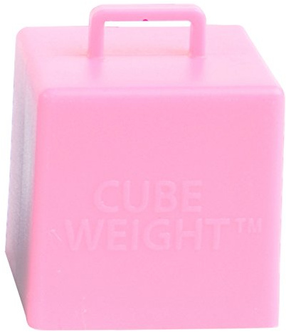 Creative Balloons™ Cube Weight – 65 g Baby Pink Balloon Weights for Helium Balloon Bouquets – 10‑Pack for Parties & Event Décor