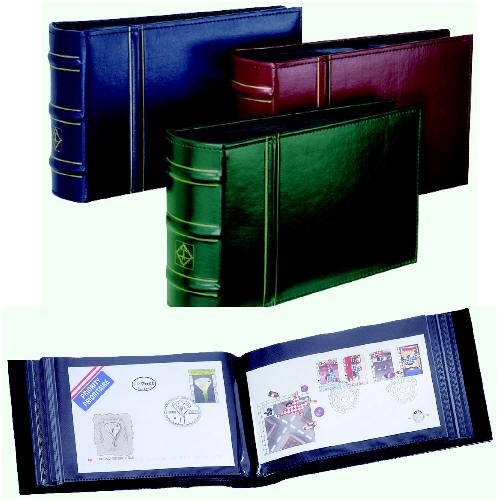 LEUCHTTURM FDC, Brief-Album Classic Design Königsblau