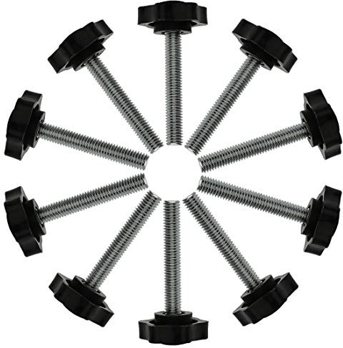 uxcell 10 Pcs M8 x 50mm Leveling Feet Adjustable Threaded Pole Leveling Foot Furniture Glide