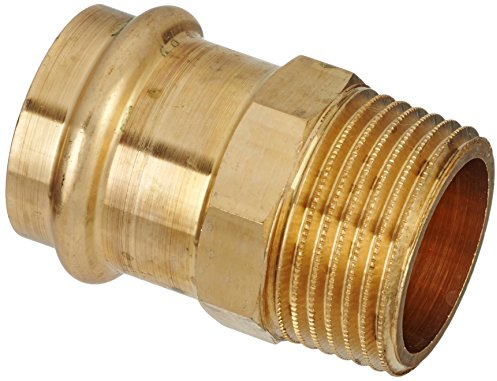 Cornat Press-Übergangs-Nippel, rotguss mit 1 Außengewinde mit 1 Muffe, A 28 mm, B 1Zoll , 1 Stück, T6543281B, Rot