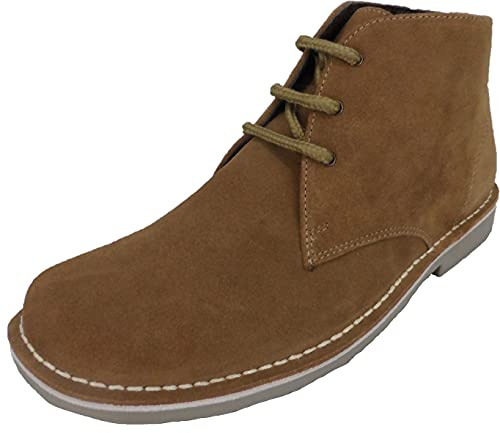Real Suede Retro Mod Desert Boots in Biege,Black and Dark Brown
