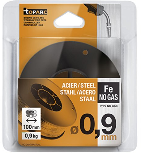 TOPARC - Bobine de Fil FOURRE Ø0.9 - no Gaz - 100mm - 0.9kg - Consommable Soudure MIG/MAG