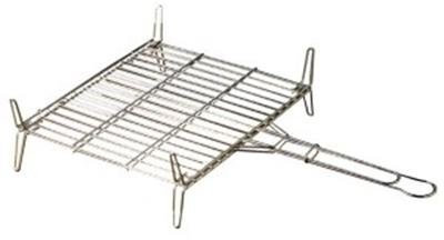 La Ideal Doble Parrilla para Barbacoa de Acero Inoxidable, Plata, 30 x 35 cm, Pack de 4