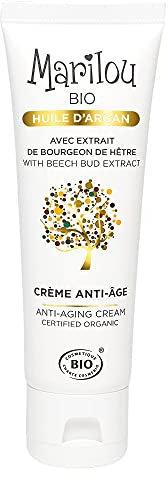 Marilou Bio - Crème visage Anti-âge à l'Huile d'Argan bio - Rides, manque de fermeté, sécheresse, manque d'éclat - 99% d'ingrédients d'origine naturelle -50ml