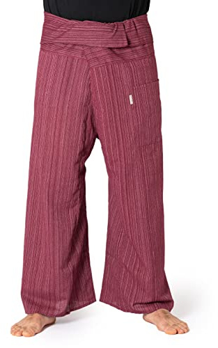 PANASIAM Fisherman pants lini, bordeauxred L