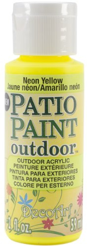 Deco Art Outdoor Acylic Paint, Acrylic, Neon Yellow, 59 ml