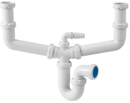 Jimten S-50 - Sifón doble de fregadero