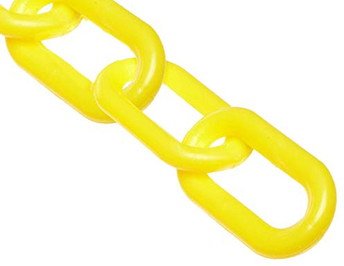 Mr. Chain - 50102 Reel Plastic Barrier Chain, 2 Diameter, 125' Length, Yellow
