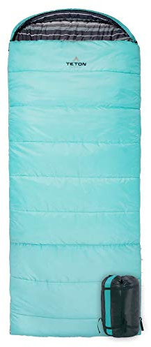 Teton Celsius Regular, 0 Degree Sleeping Bag, All Weather Bag for Adults and Kids Camping Made Easy and Warm Compression Sack Included