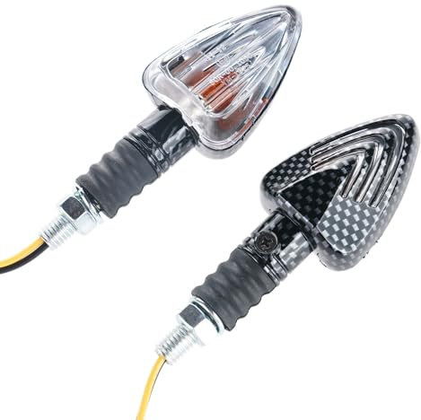 Bike It Motorcycle Mini Arrow Indicators - Carbon Effect Body