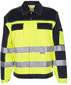 Planam 2007042 tráfico chaqueta talla 42 amarillo/azul marino