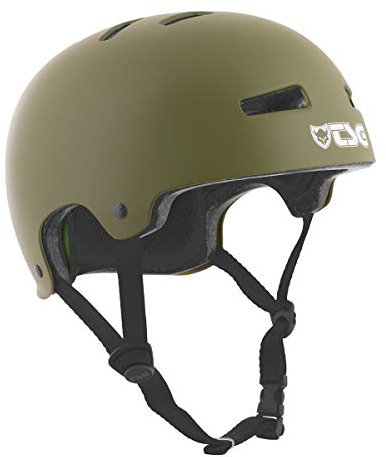 TSG Evolution Casque Bowl Skate/Roller/Trotinette/BMX/Dirt/Pumptrack/VTT/E-Bike Erwachsene Unisex, Olive, L/XL (57-59cm)