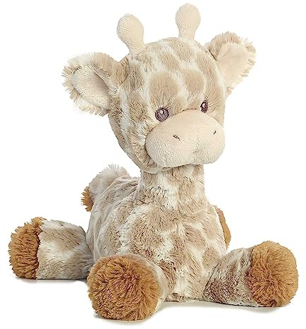 Aurora® Snuggly Loppy Giraffe™ Baby Stuffed Animal - Comforting Companion - Imaginative Play - Brown 8 Inches