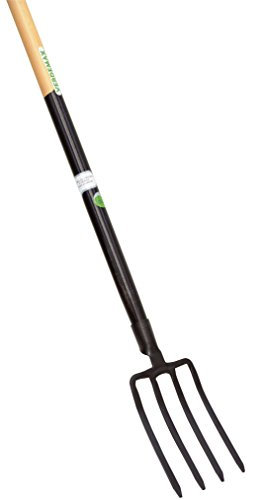 Verdemax 6175 - Forchetta a 4 rebbi con Manico in faggio FSC, 27 cm, Colore: Marrone
