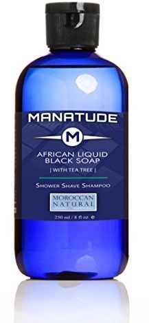 Manatude African Liquid Black Soap w/Tea Tree by Moroccan Natural