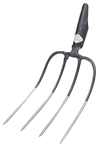 Fourchette à fumier avec ressort ou manche 4 dents 33 x 25 cm