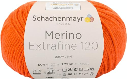 Schachenmayr Merino Extrafine 120 9807552-00125 orange Handstrickgarn, Schurwolle