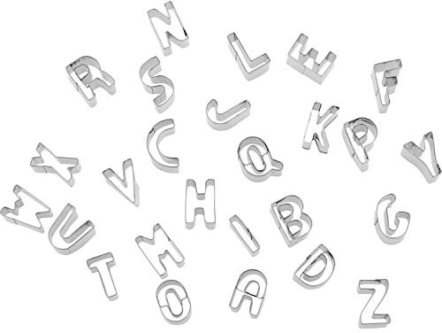 Westmark Ausstechformen-Set, Buchstaben, Rostfreier Edelstahl, A-Z, 26-tlg., Silber, 35362280