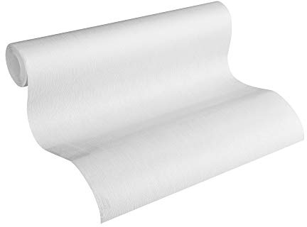 A.S. Création överdimensionerad fleecetapet Meisterfleece tapet 10,05 m x 0,53 m vit Made in Germany 320061 32006-1