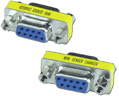 Kalea Informatique Adapter DB9 Buchse auf DB9 Buchse (Gender Changer DB9 F/F * AUD/AUD Low Profile)