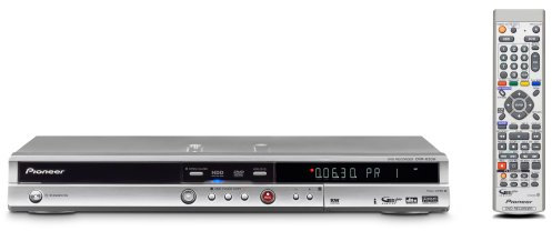 Enregistreur de DVD Pioneer DVR-630H Silver Enregistrement sur DVD-R, DVD-RW, DVD-R double couches et disque dur 250 Go, copies ultra-rapides, fonction Juke Box, Guide + EGP, compatible MP3/WMA, JPEG et CD-R/RW