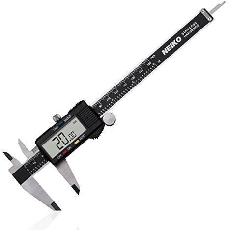 NEIKO 01407A Electronic Digital Caliper | 0-6 Inches | Stainless Steel Construction with Large LCD Screen | Quick Change Button for Inch/Fraction/Millimeter Conversions