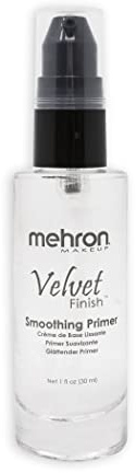 Mehron Makeup Velvet Finish Smoothing Primer Professional Pre-Foundation Skin Primer Face Makeup 1 Fl Oz 30 Ml