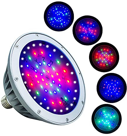 WYZM 120V LED Pool Light Bulb, 40W IP65 (RGB+White)