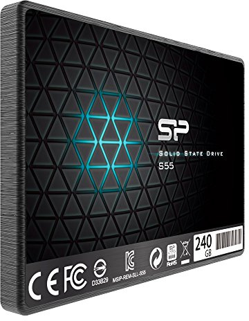 Silicon Power SP240GBSS3S55S25 - SSD interno SATA III da 240 GB S55 da 2,5, 7 mm, lettura TLC fino a: 520MB/s, 3K P/E Cycle Toggle (SP240GBSS3S55S25)