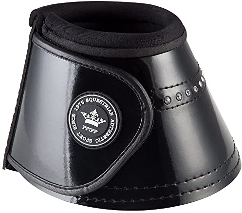 PFIFF 101760 Telde - Campanas de Salto (Efecto Barniz, con Incrustaciones de estrás, Campanas de Salto), Color Negro