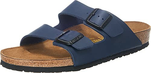 BIRKENSTOCK Unisex Erwachsene Sandale Arizona SFB Birko-Flor Weichbettung schmal Arizona Weichbettung Blue 051063 41 EU