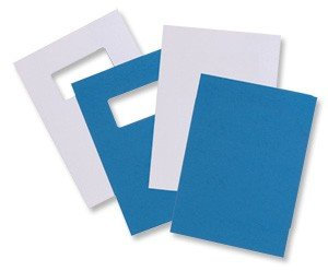 GBC Einbanddeckel LeatherGrain, mit Fenster, königsblau