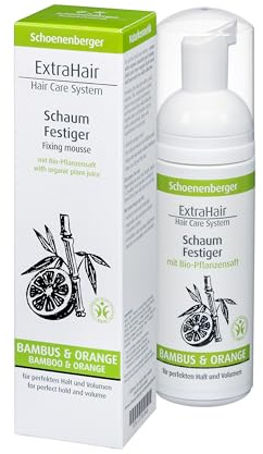 Schoenenberger ExtraHair Hair Care System - Schaum Festiger - mit Bio-Pflanzensaft Birke und Zinnkraut, Bambusextrakt - 1x 150 ml Flasche