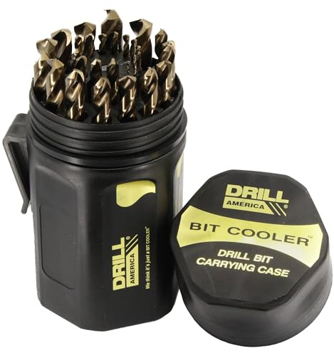 Drill America - DWD29J-CO-PC 29 Piece M35 Cobalt Drill Bit Set in Round Case (1/16 - 1/2 X 64ths), DWDCO Series