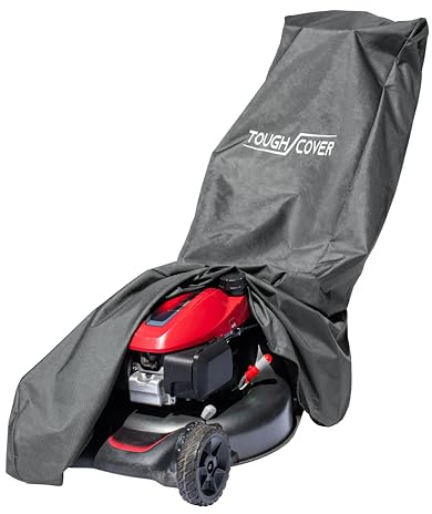 Tough Cover Lawn Mower Cover - 94 x 19.5 x 13.5 in, Black, 600D Oxford - Waterproof Heavy-Duty Push Mower Cover - Universal Fit for Zero Turn & Riding Tractors - Tear-Resistant Outdoor Shield