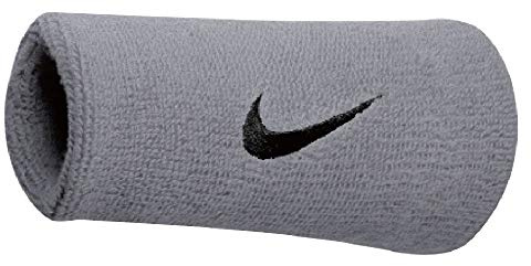 Nike Unisex Swoosh Doublewide Schwei b nder, matte silver/black, 1size EU