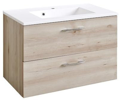 Held Möbel Portofino Waschtisch 80, Holzwerkstoff, Buche Iconic, 48 x 80 x 54 cm