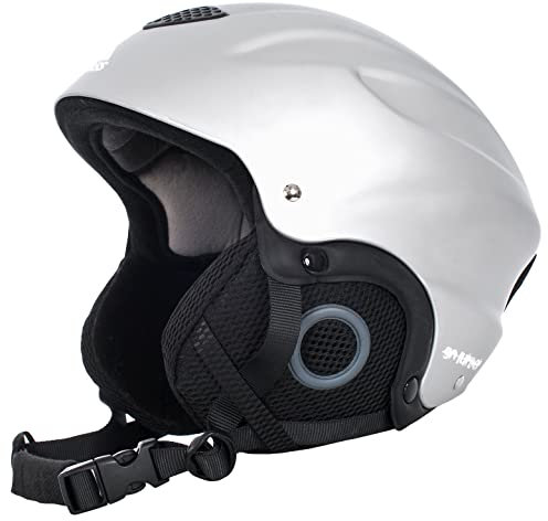 Trespass Kinder Burlin Snowboardhelm, Silber, Small (48-52 cm )