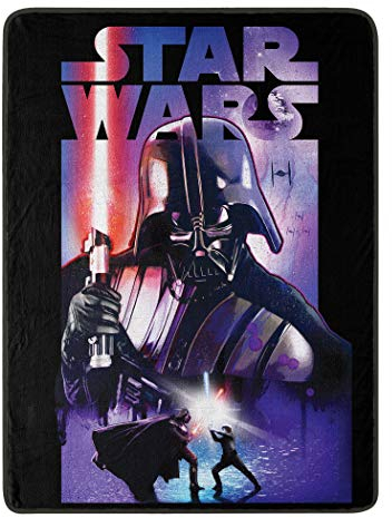 Star Wars Northwest Micro Raschel Überwurfdecke, 116,8 x 152,4 cm, Darth Night