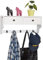 SoBuy® FRG178-W Wandschrank Wandgarderobe Wandregal Hängeregal mit 2 Schubladen und 5 Haken MDF weiß
